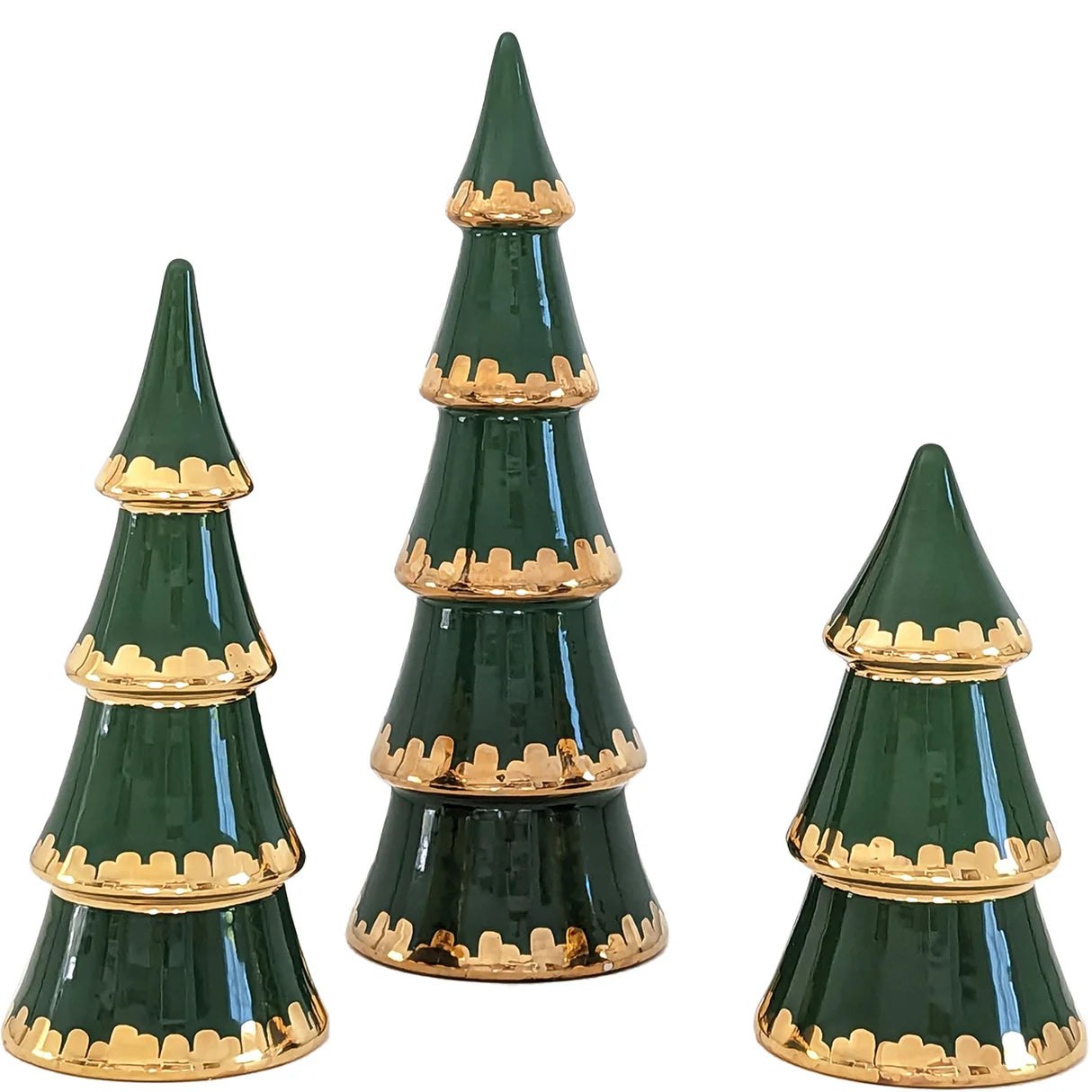 Christmas Trees with 22k Gold Accents in 11 Colors | Wholesale