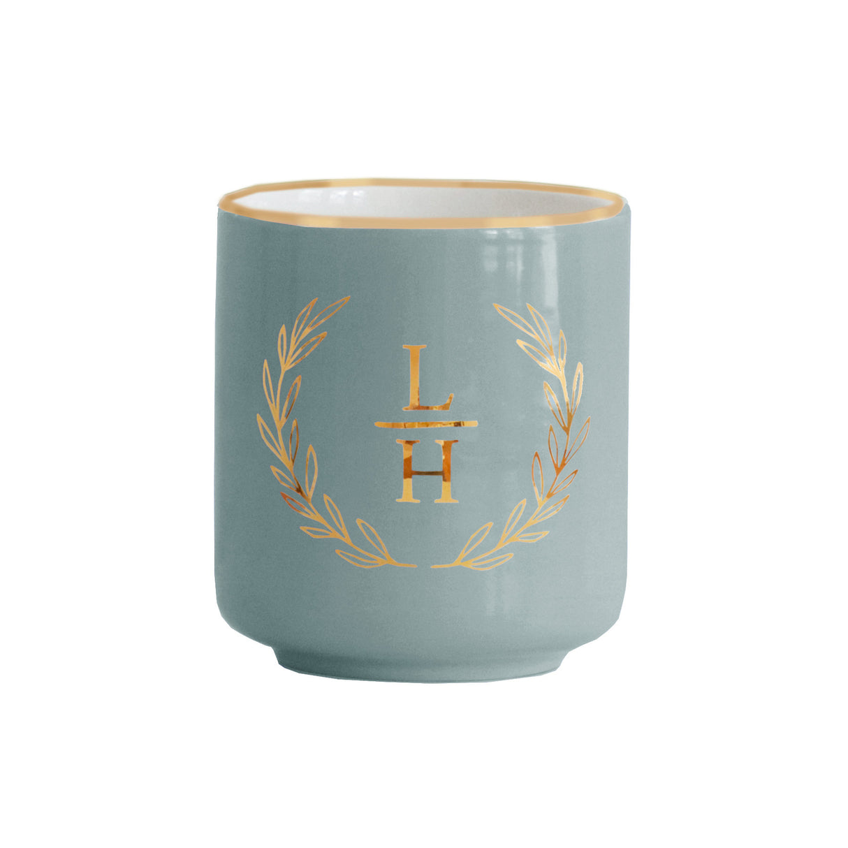 Laurel Monogram Vase