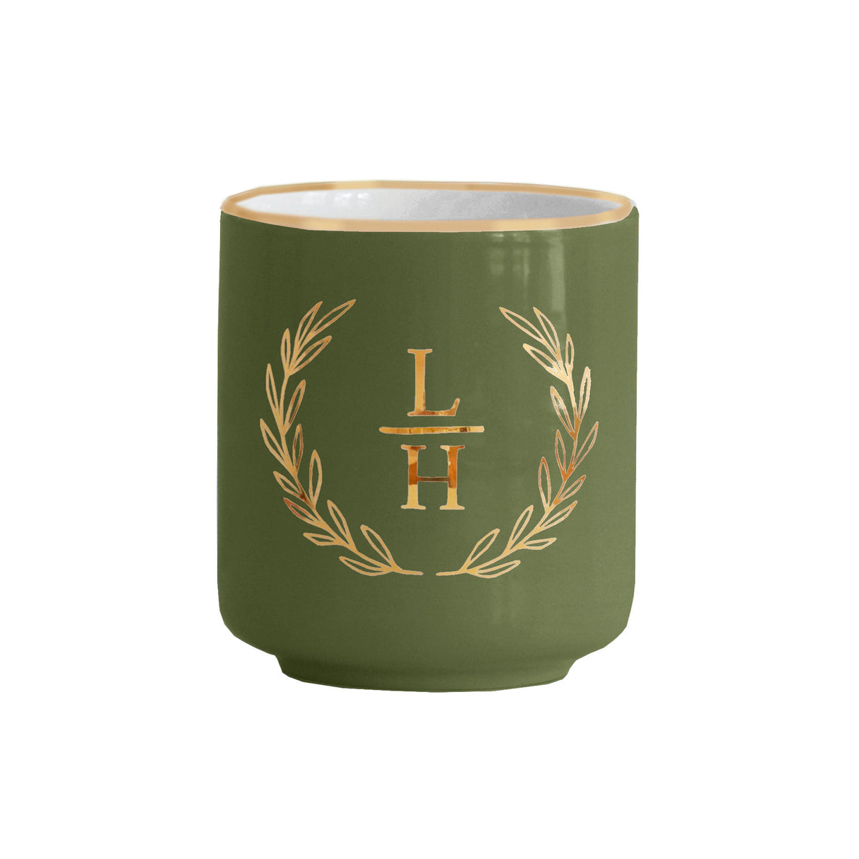 Laurel Monogram Vase