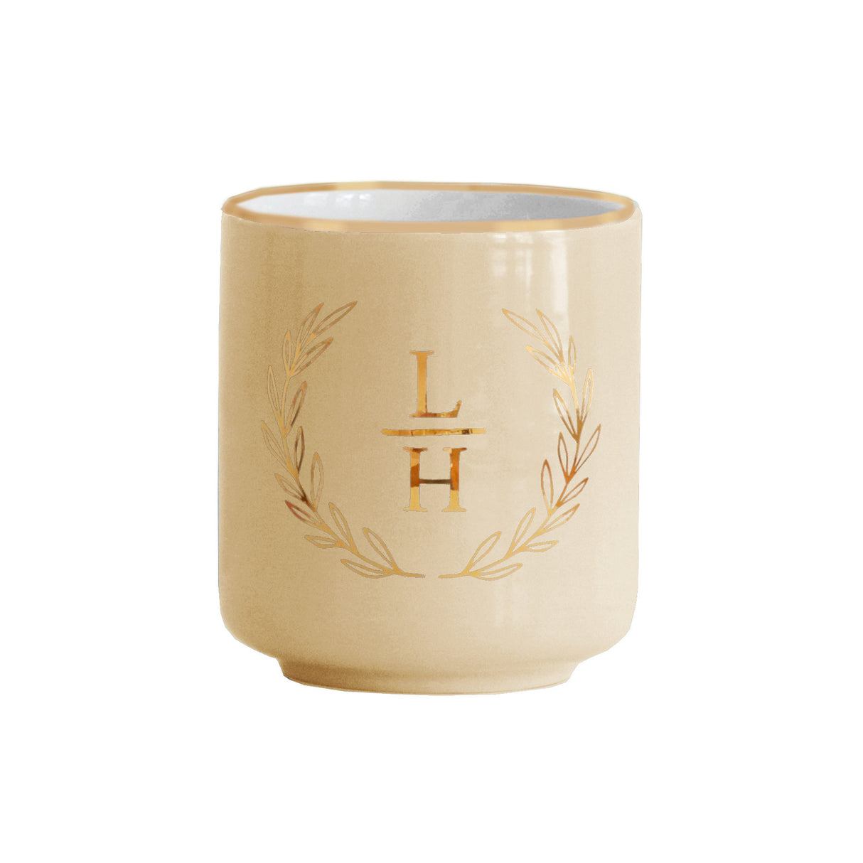 Laurel Monogram Vase