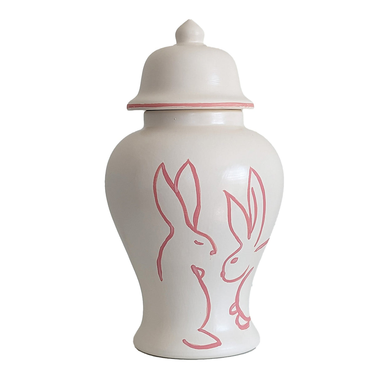 Brushstroke Bunnies Ginger Jars in Pink