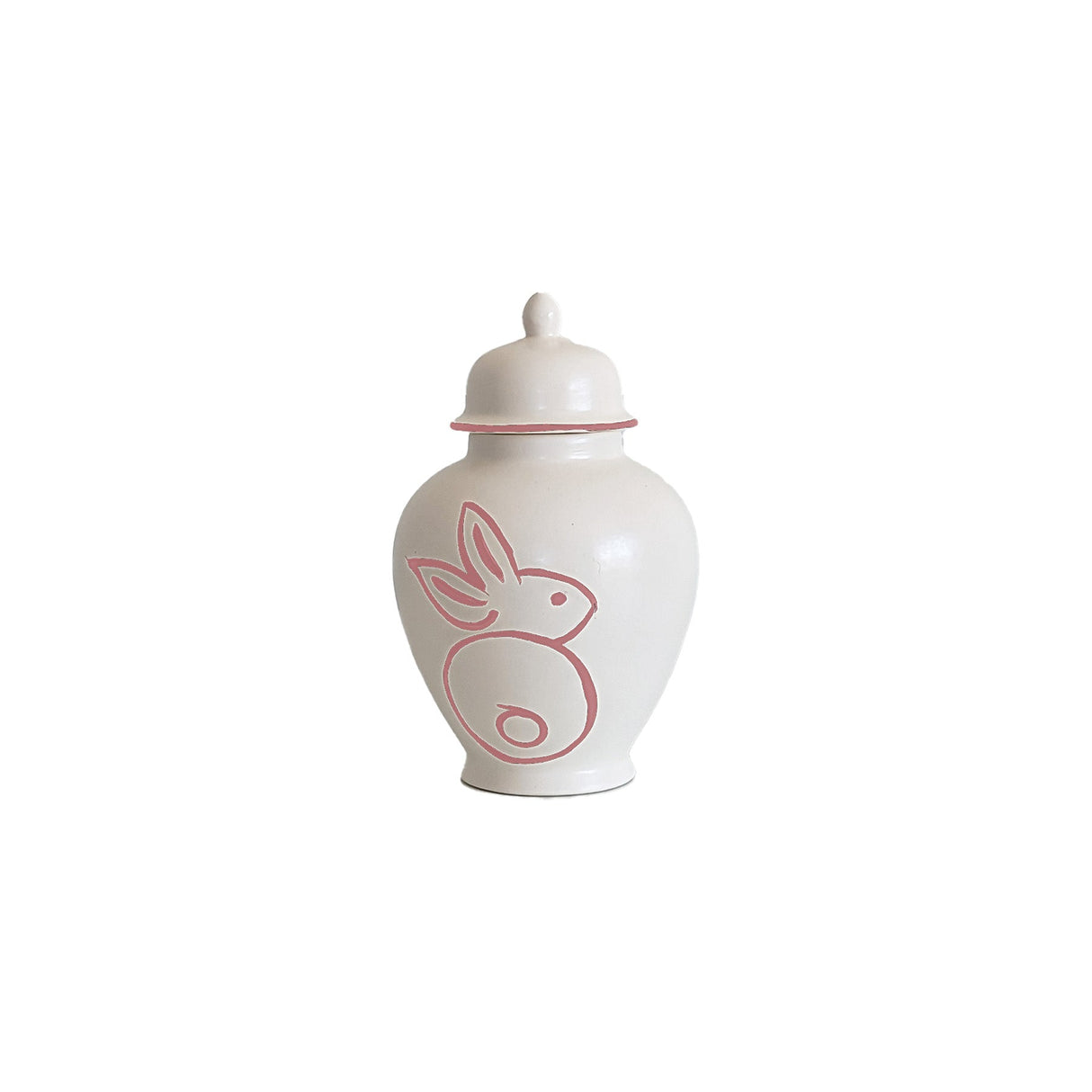 Brushstroke Bunnies Ginger Jars in Pink