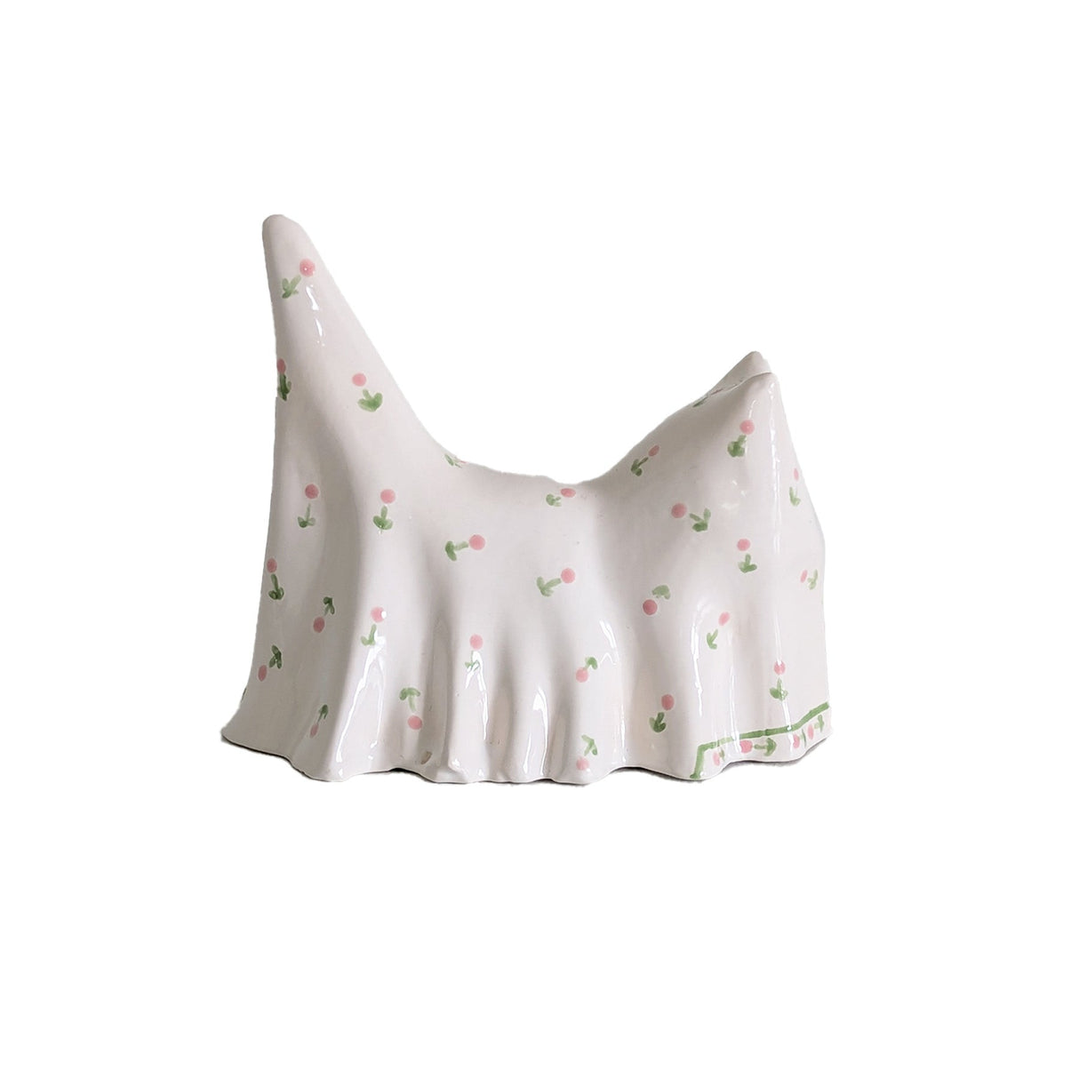 Vintage Floral Bedsheet Ghost- Cat