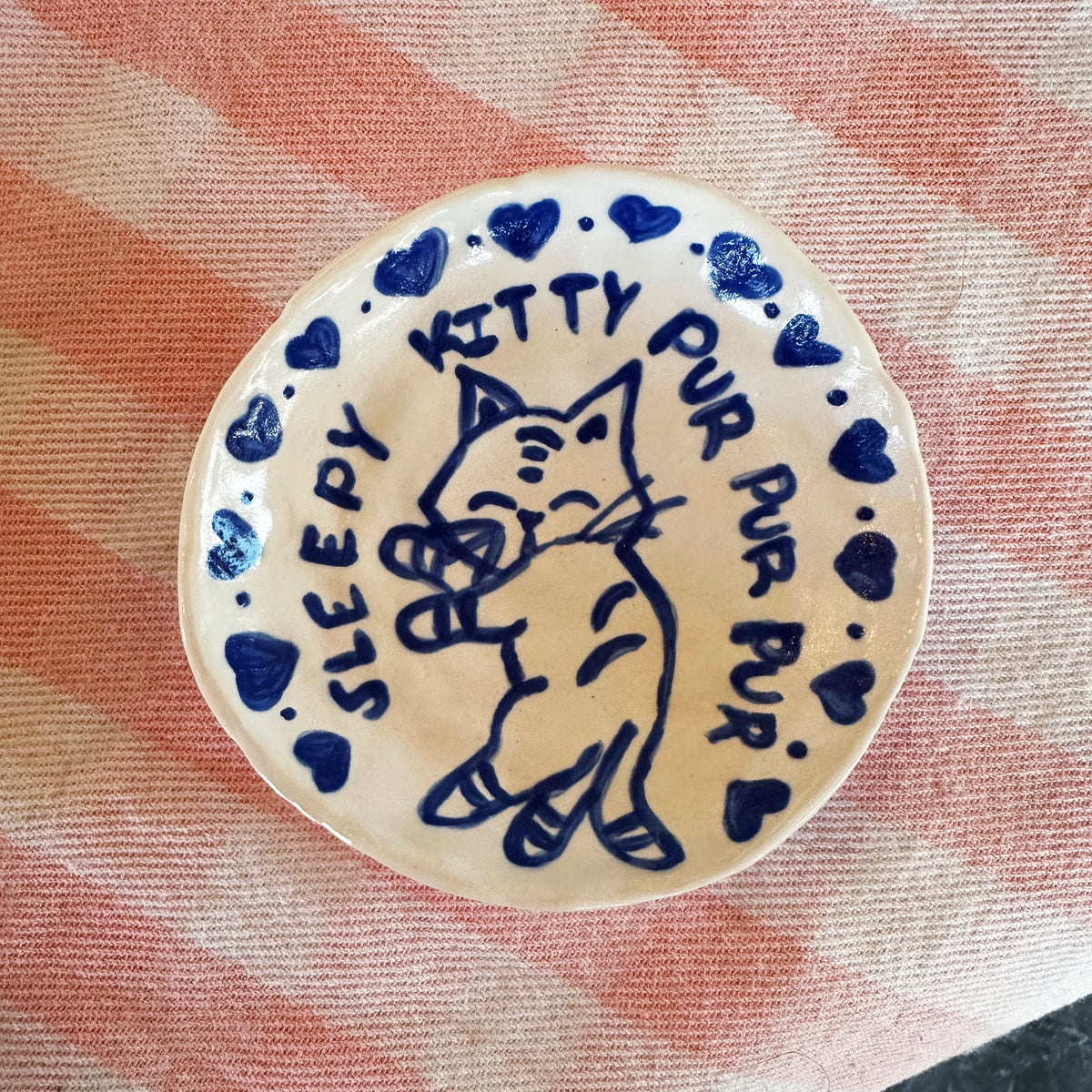 Blue and White Little Cat Dishes | Jessica Walker