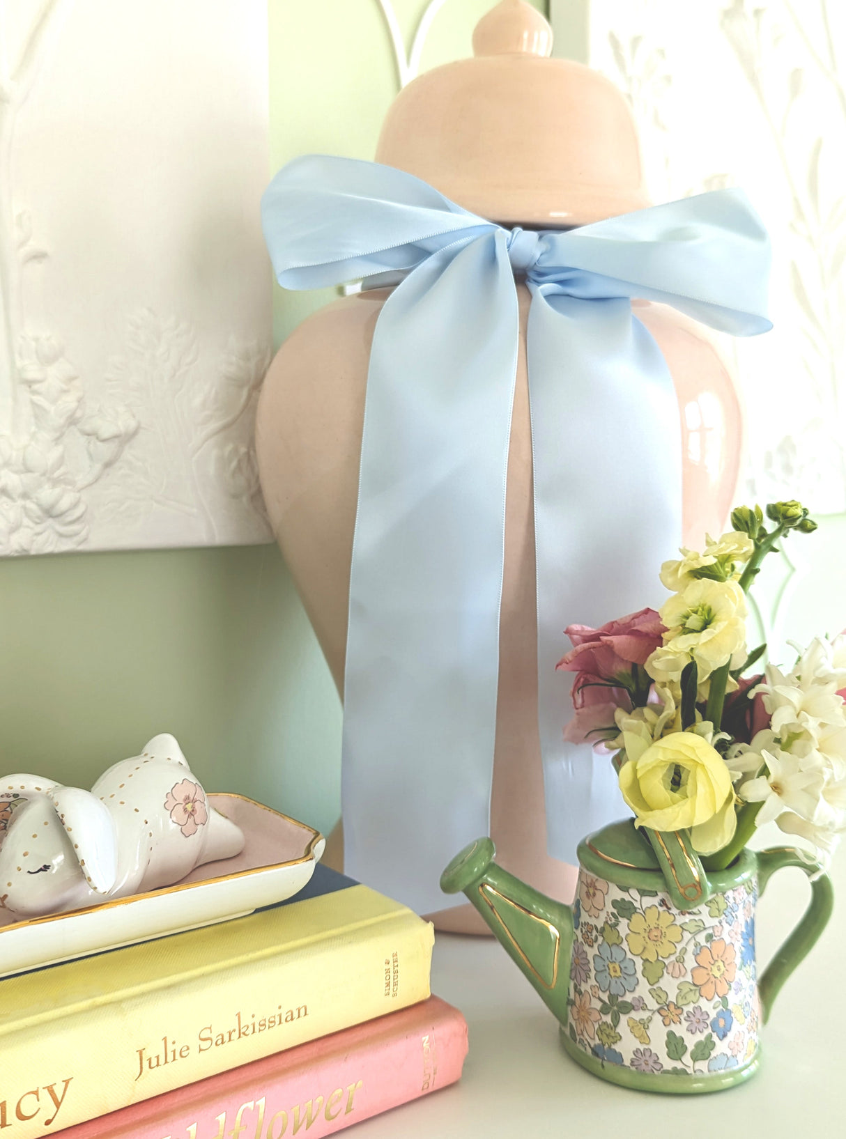 Flower Field Watering Can Bud Vase
