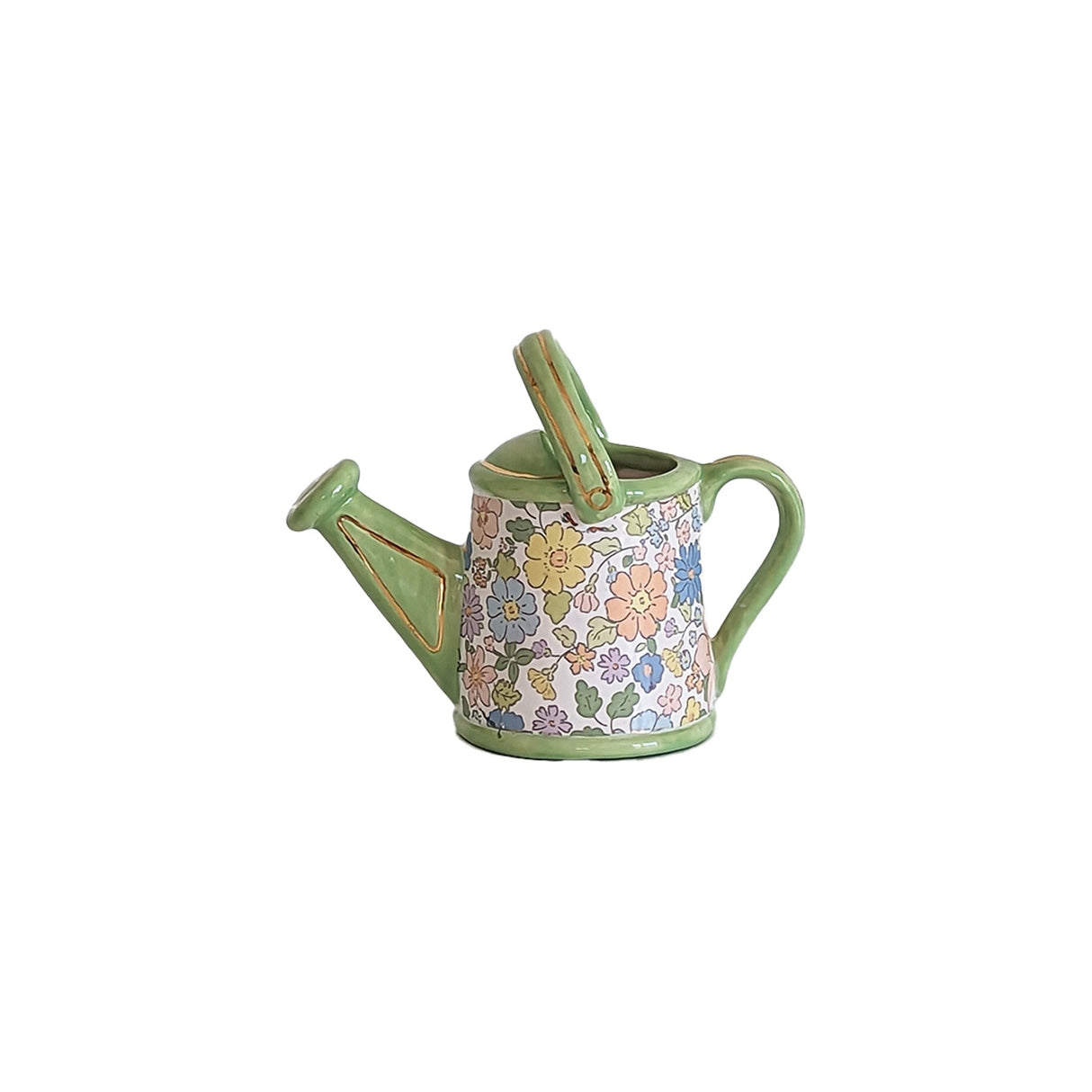 Flower Field Watering Can Bud Vase