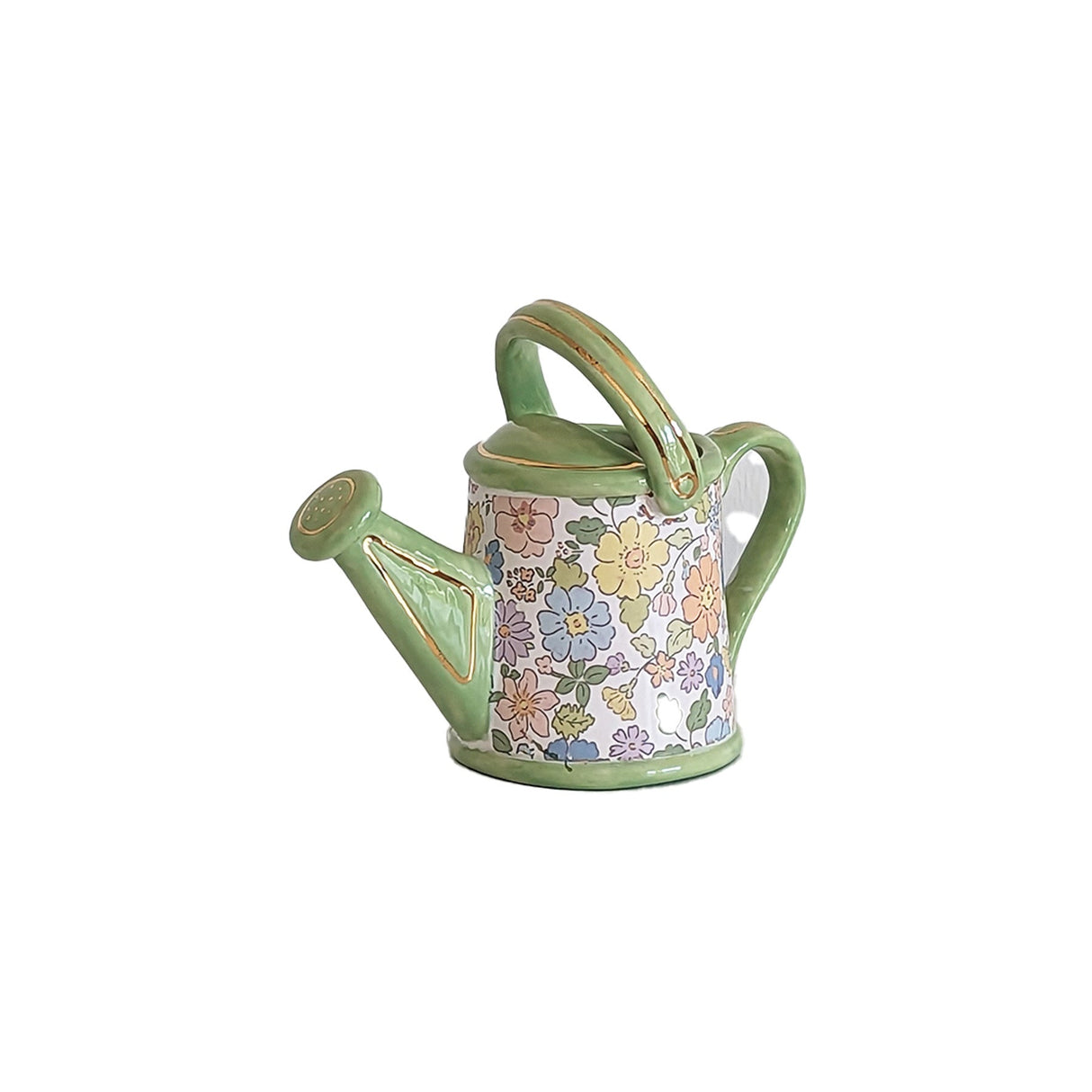 Flower Field Watering Can Bud Vase