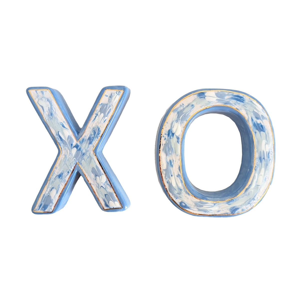 Marbled X & O with 22K Gold Accents | Wholesale