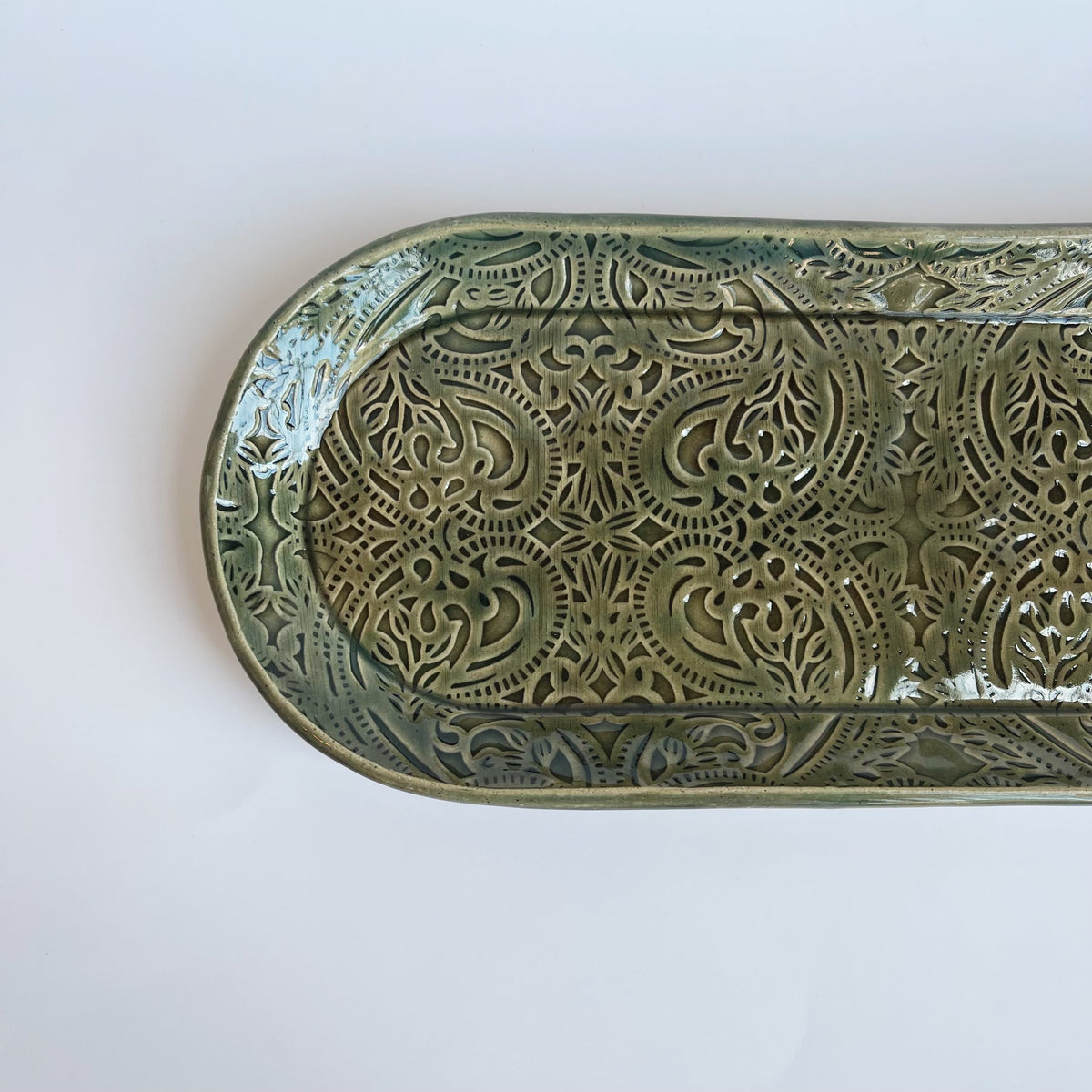 Lace Green Tray | Trisha Boatright