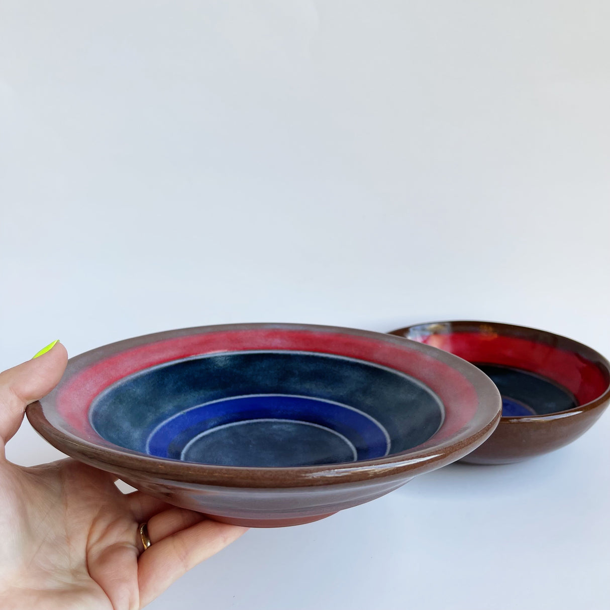 Tri Color Terra Cotta Bowl | Jim Pratt- Tulsa Clay