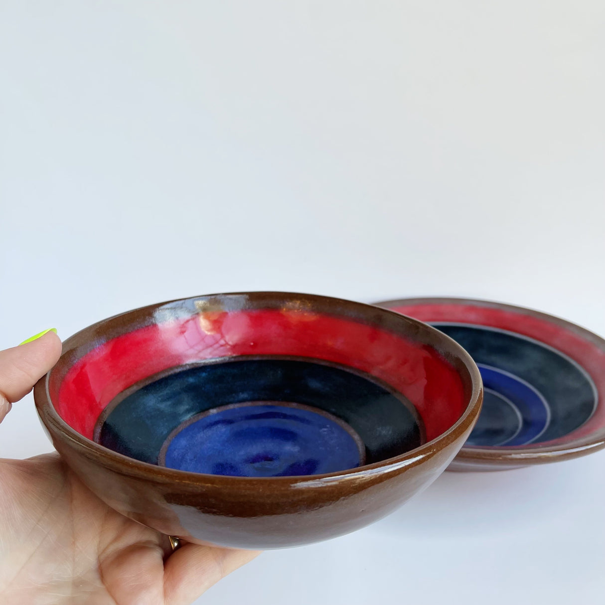 Tri Color Terra Cotta Bowl | Jim Pratt- Tulsa Clay