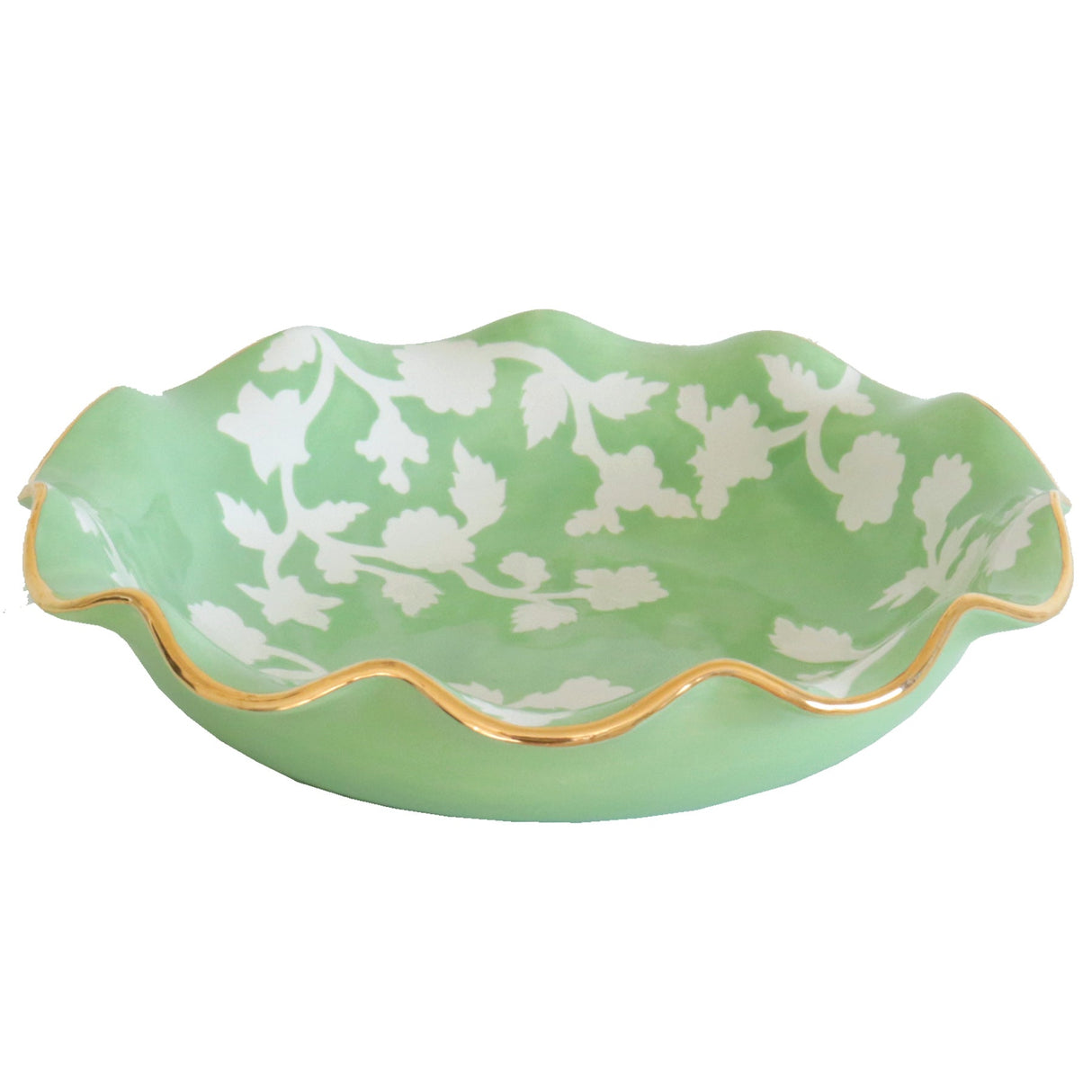 Chinoiserie Dreams Scalloped Bowls with 22K Gold Accent | Wholesale