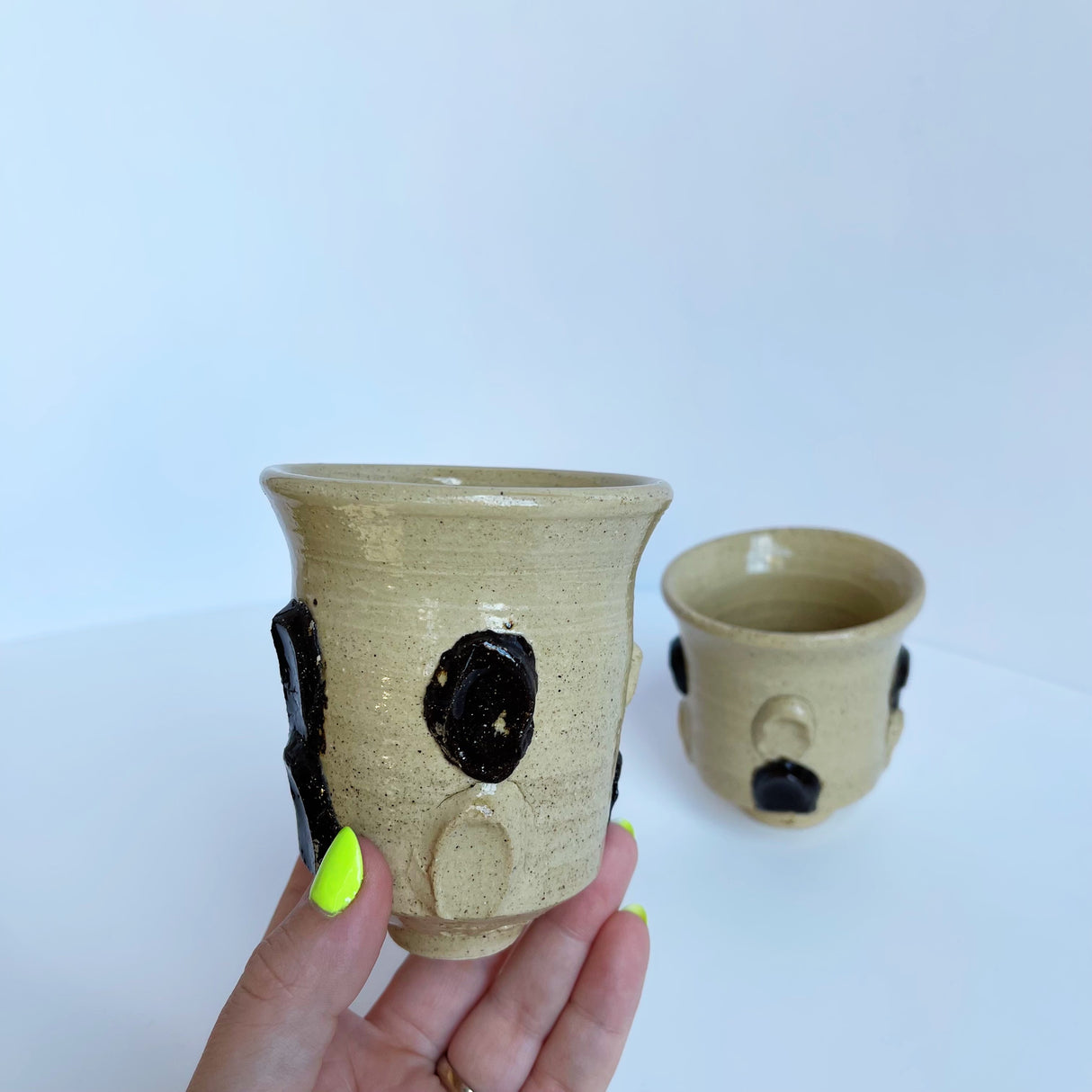 Checkered Knob Yunomi | Panther Pots by Ayden Krzmarzick