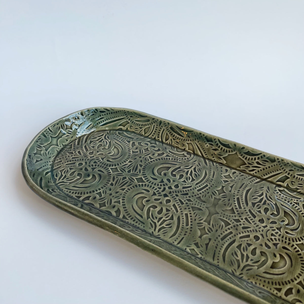 Lace Green Tray | Trisha Boatright