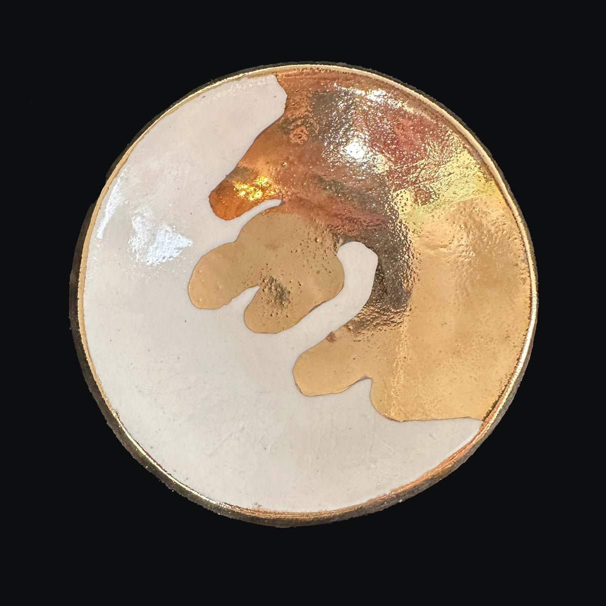 Small Golden Two Toned Trinket Dish | Katie Brown