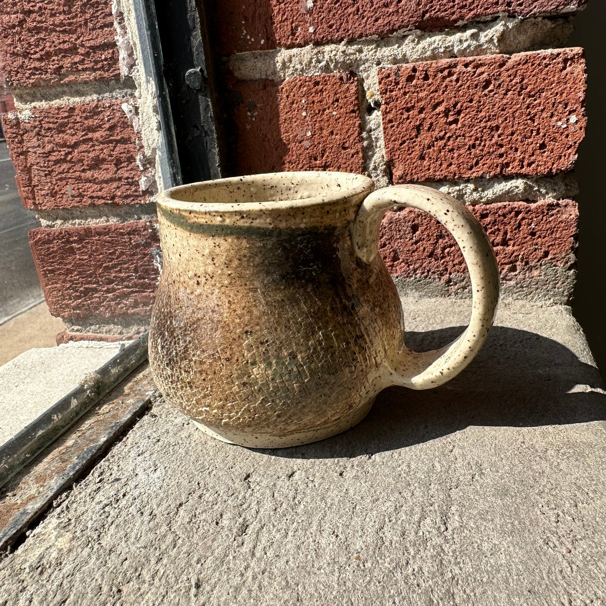Small Green and Black Crackle Mug l Katie Brown