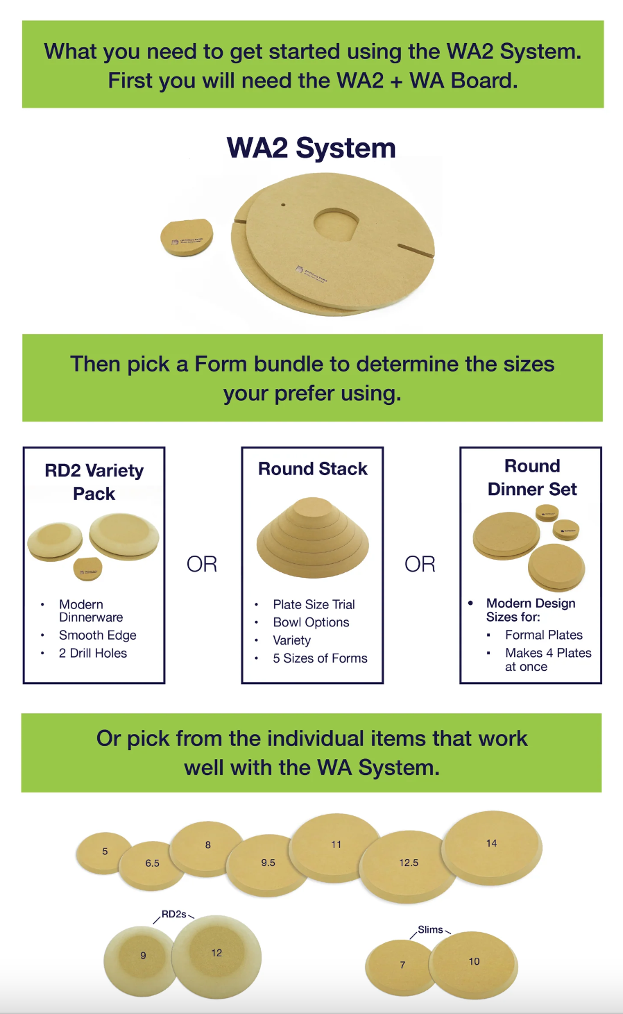 Slim Round Dinner Set Forms