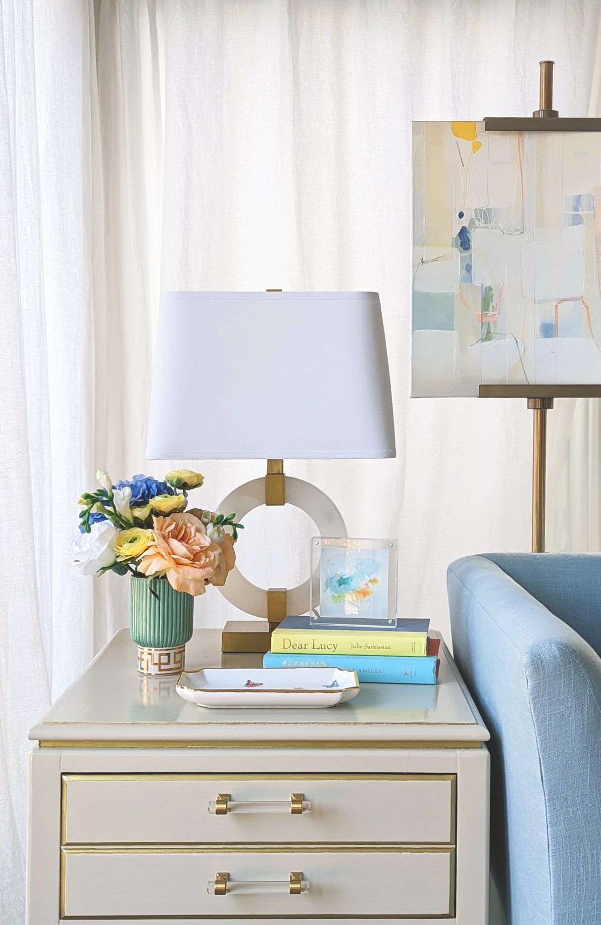 Golden Key Vase with 22K Gold Accent