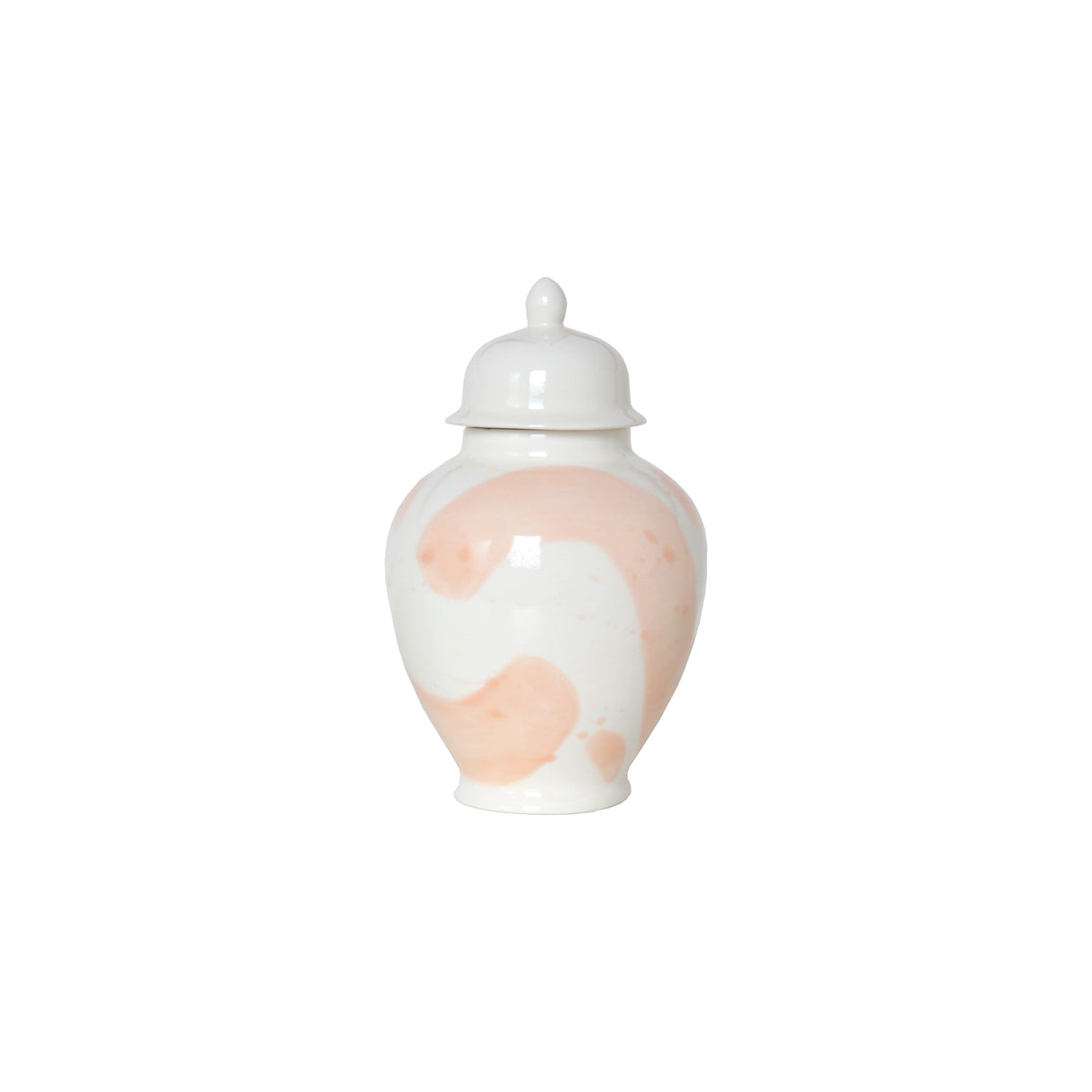 Coral Brushstroke Ginger Jars
