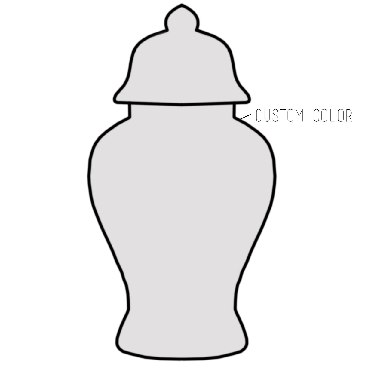 Custom Color Solid Ginger Jars