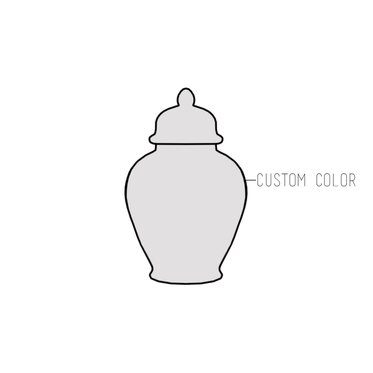 Custom Color Solid Ginger Jars