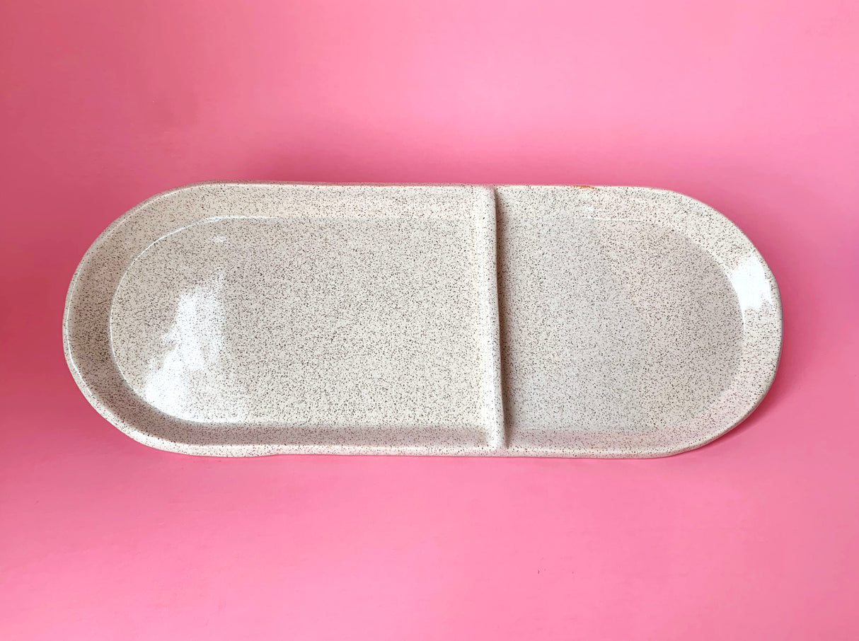Divided Speckled Tray | Terra Clay Co.