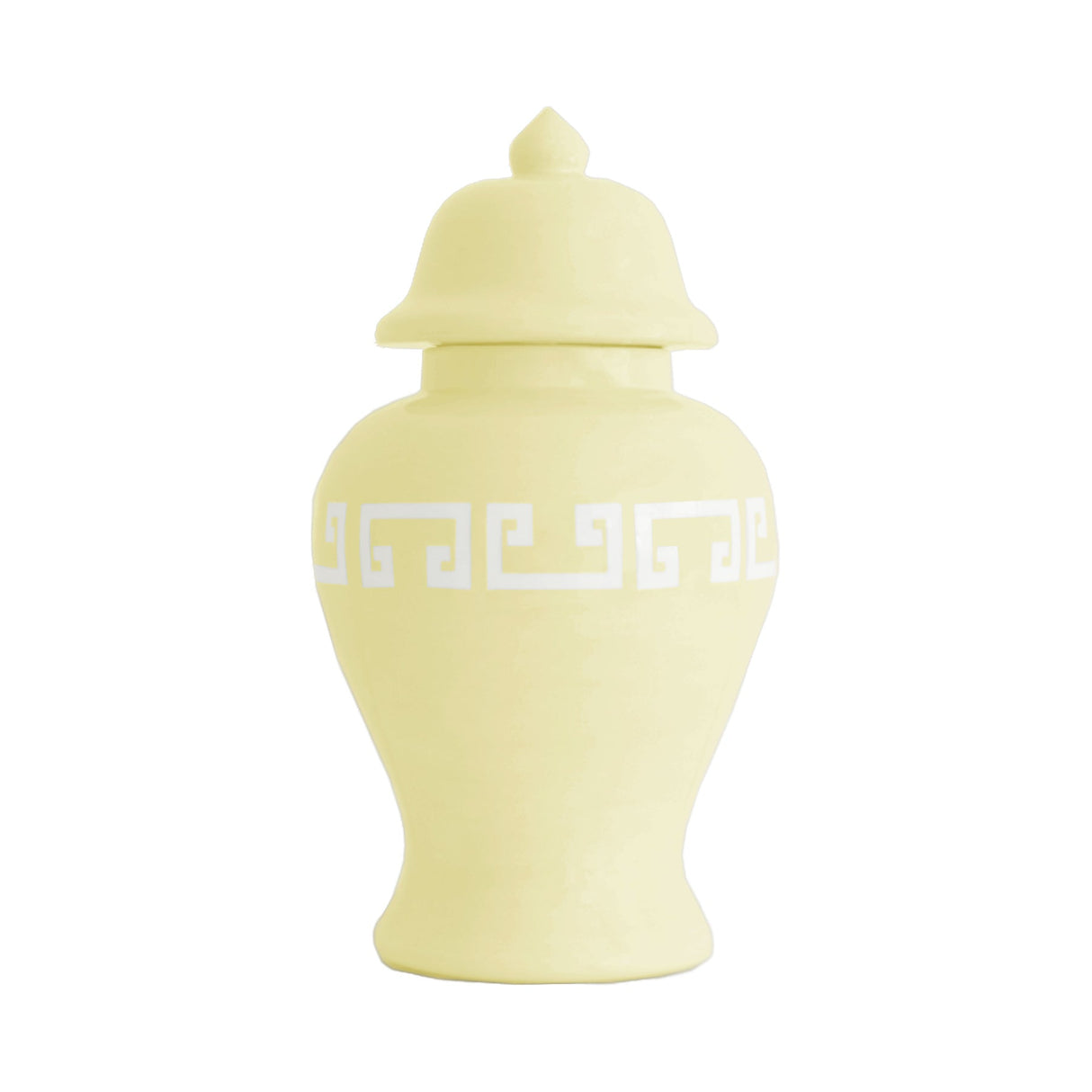 Lemon Sorbet Yellow Greek Key Ginger Jars