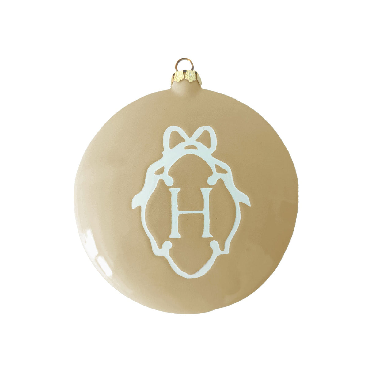Large Ornament with Bow Monogram | Wholesale