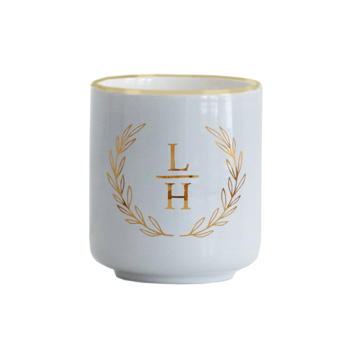Laurel Monogram Vase