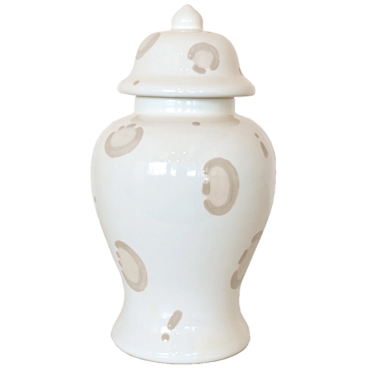 Beige Leopard Print Ginger Jars