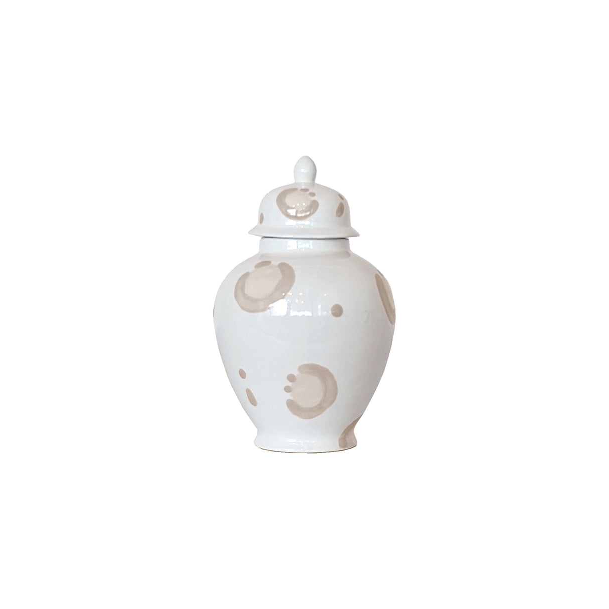 Beige Leopard Print Ginger Jars