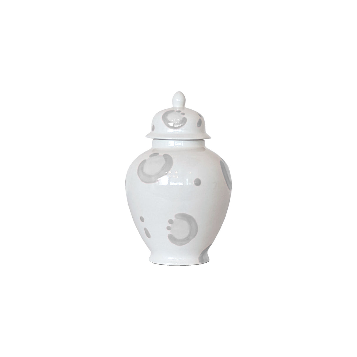 Light Gray Leopard Print Ginger Jars