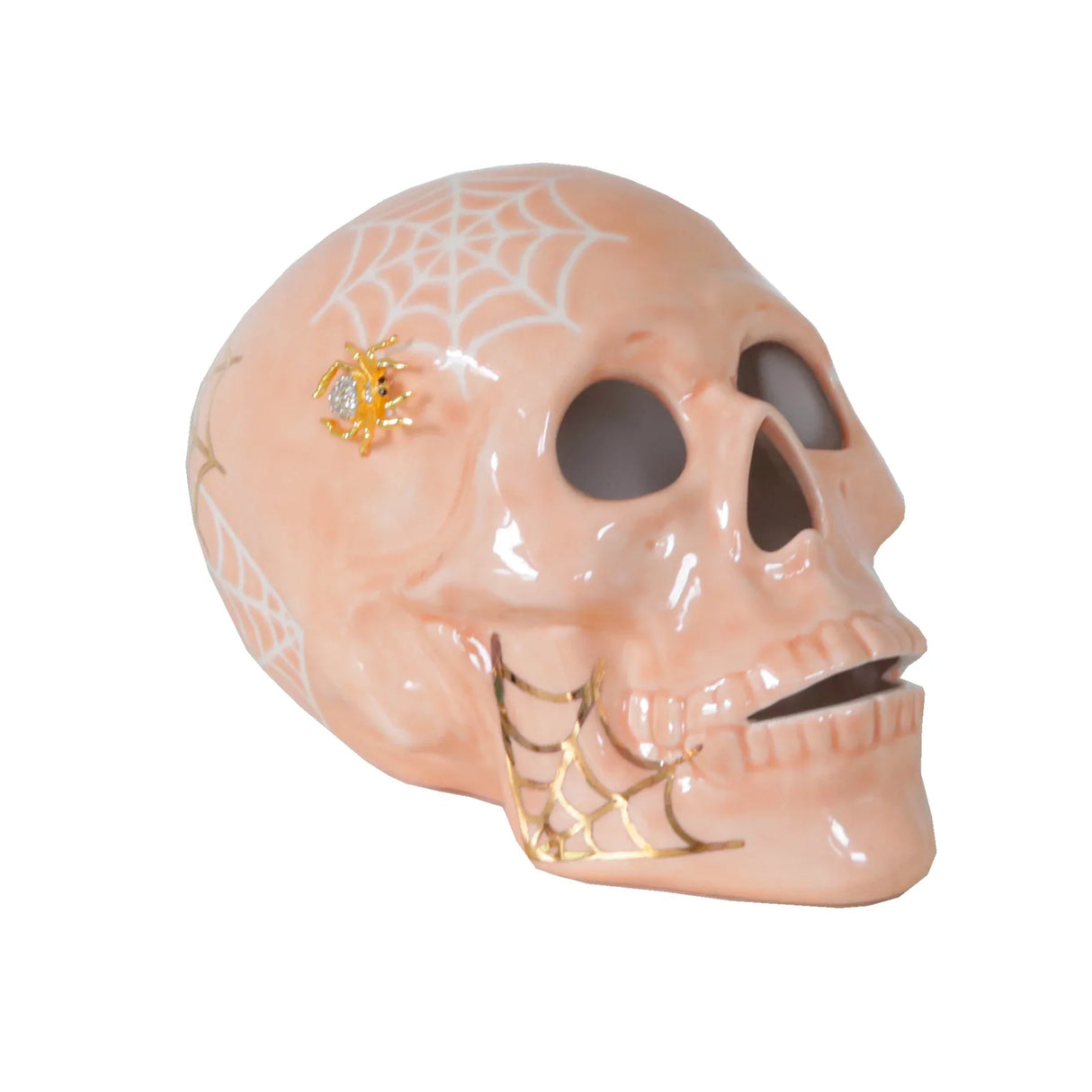 "Mr. Bones and Charlotte" Skull Decor with 22K Gold Accents in 7 Colors | Wholesale