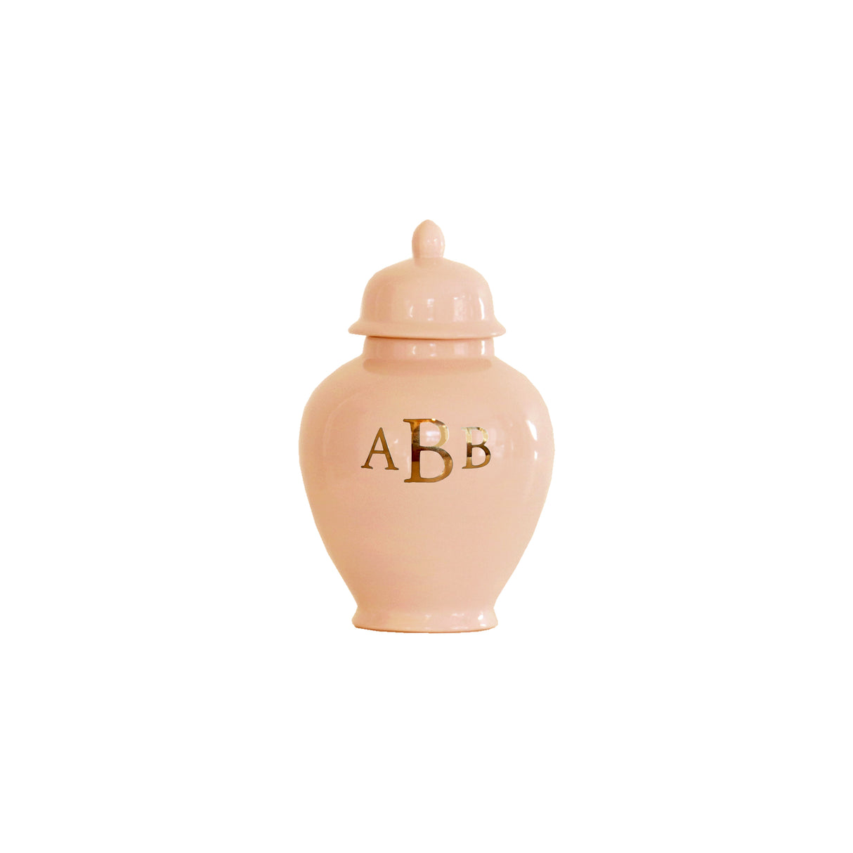 Classic Monogram Ginger Jars in Coral