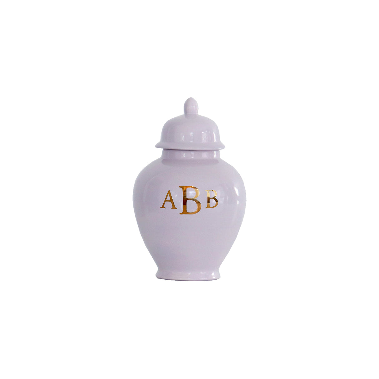 Classic Monogram Ginger Jars in Light Lavender