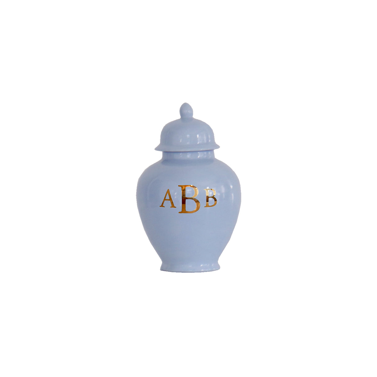 Classic Monogram Ginger Jars in Serenity Blue
