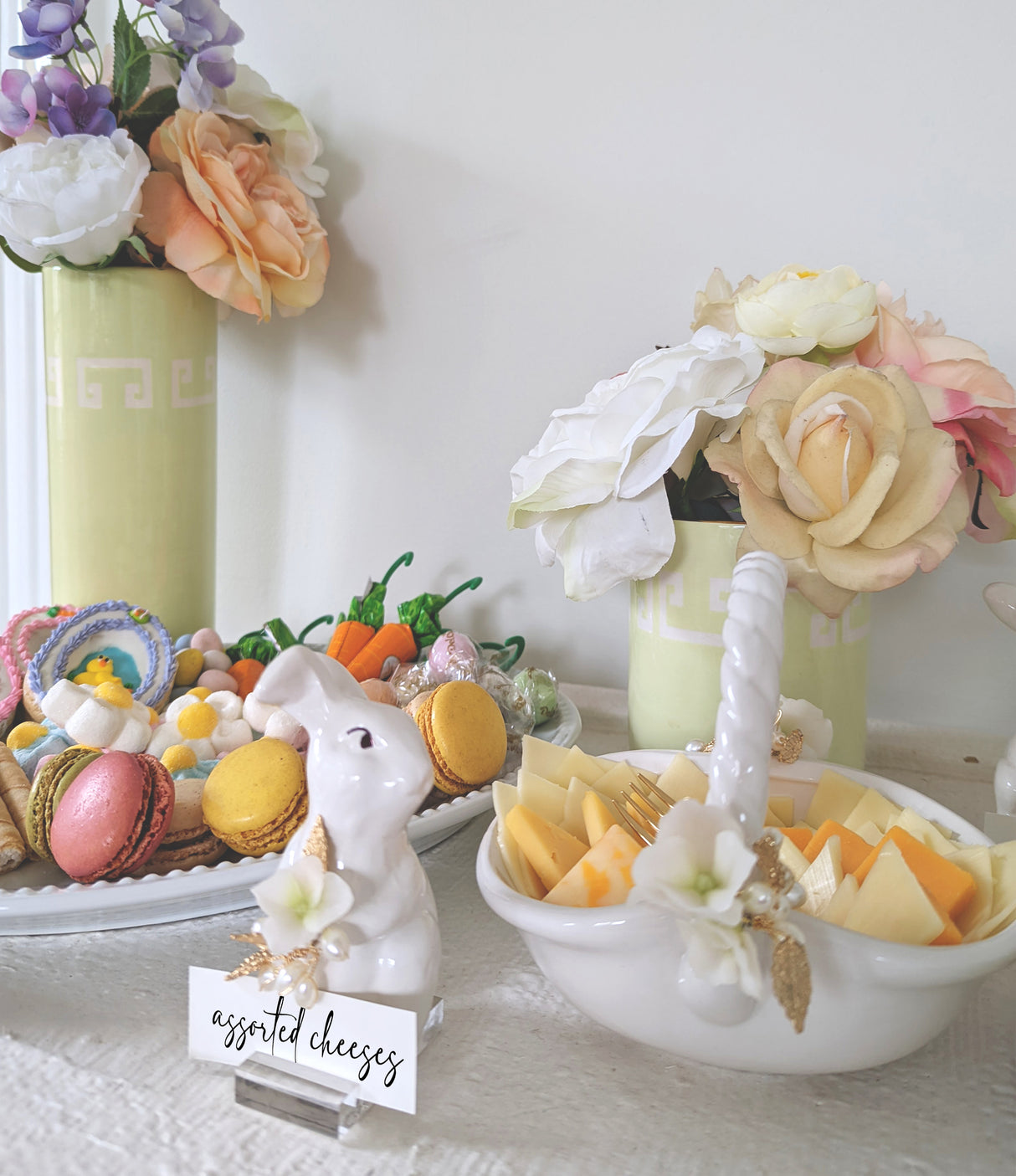 Bunny and Basket Serving Dish with Card Holder | Wholesale