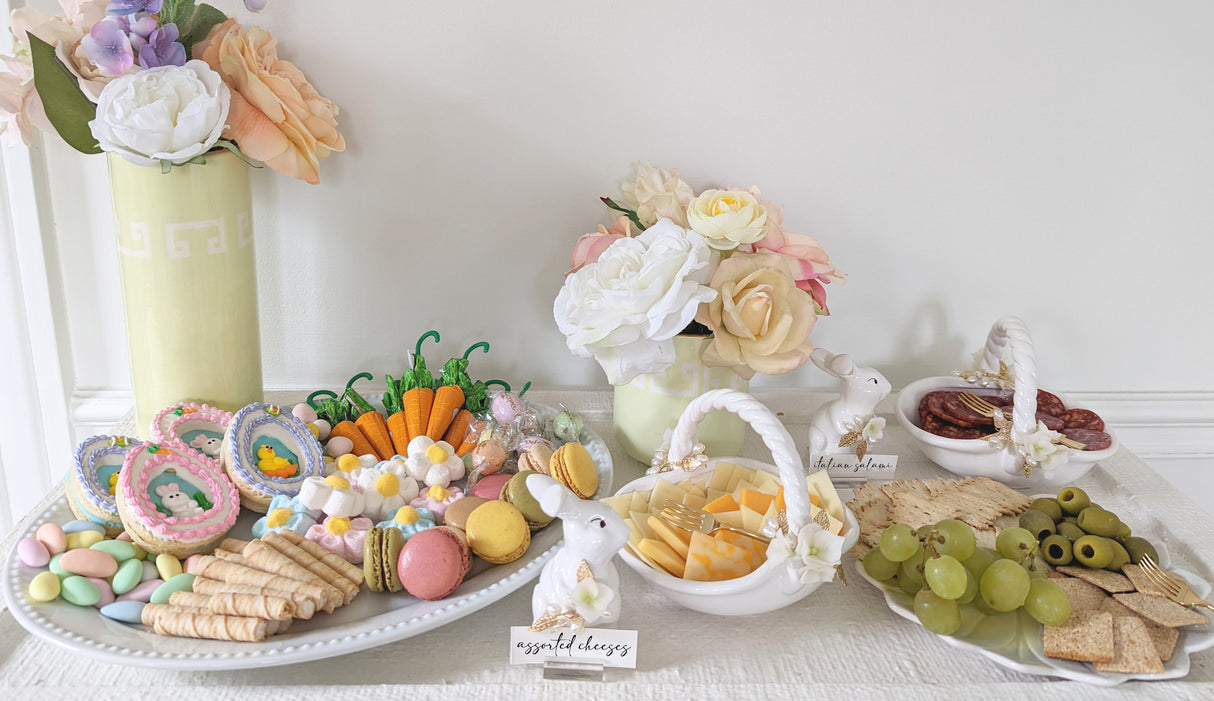 Bunny and Basket Serving Dish with Card Holder | Wholesale