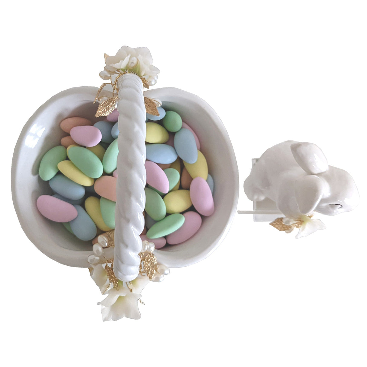 Bunny and Basket Serving Dish with Card Holder | Wholesale