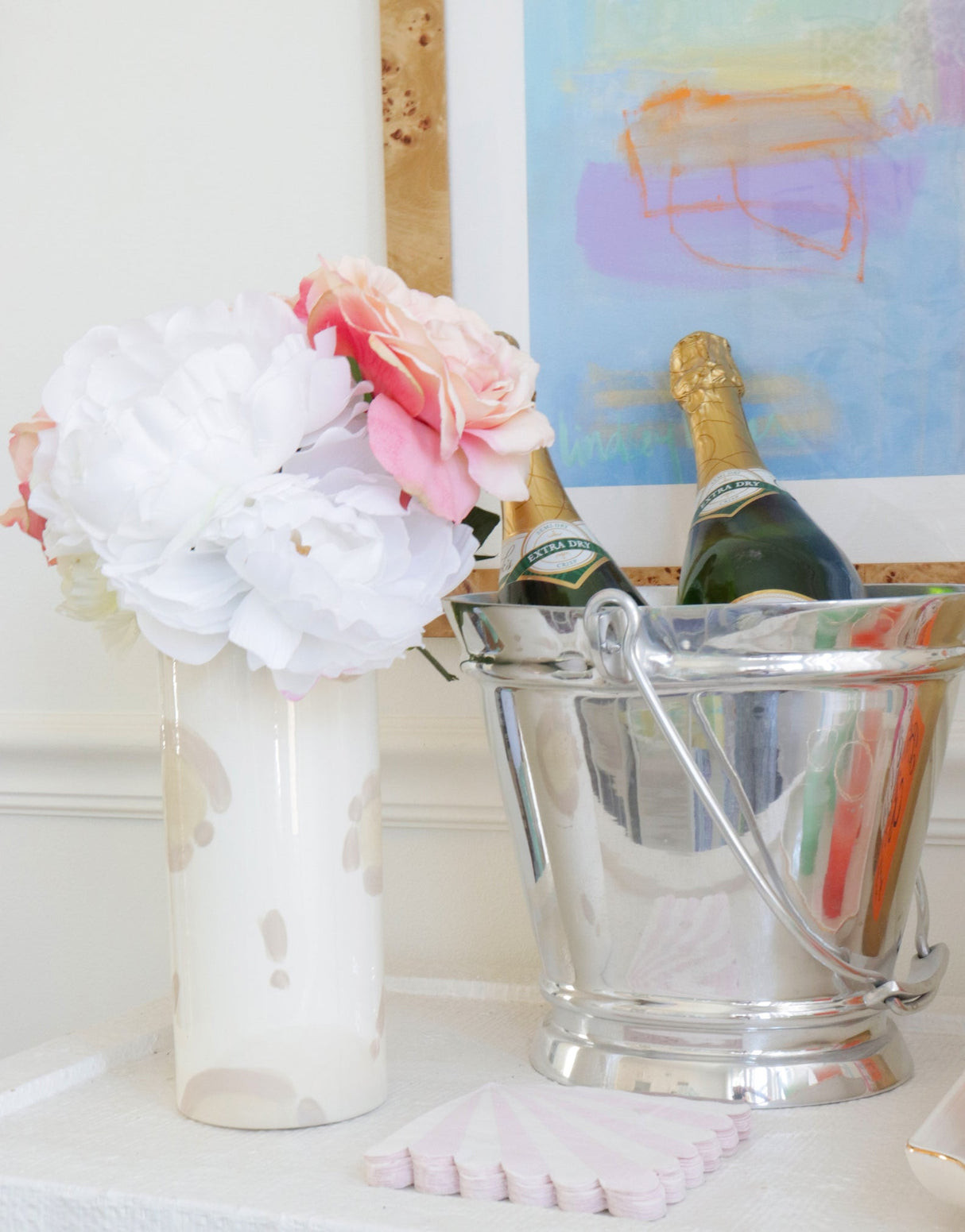 Leopard Column Vase