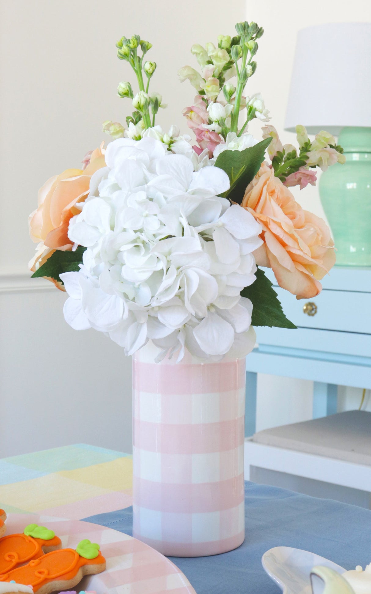 Gingham Column Vase | Wholesale