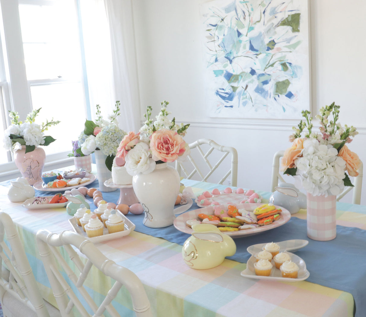 Gingham Column Vase | Wholesale