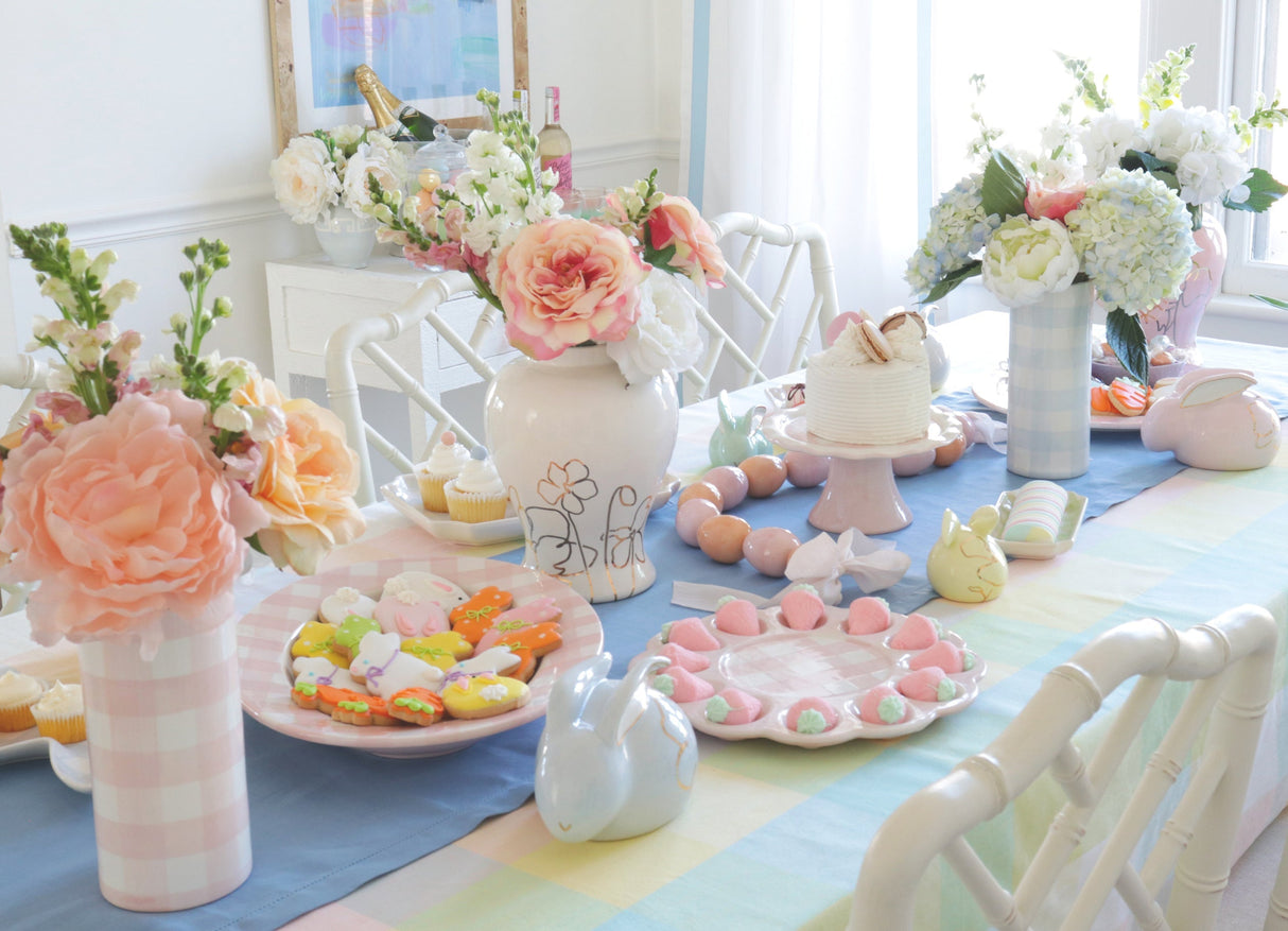 Gingham Column Vase | Wholesale