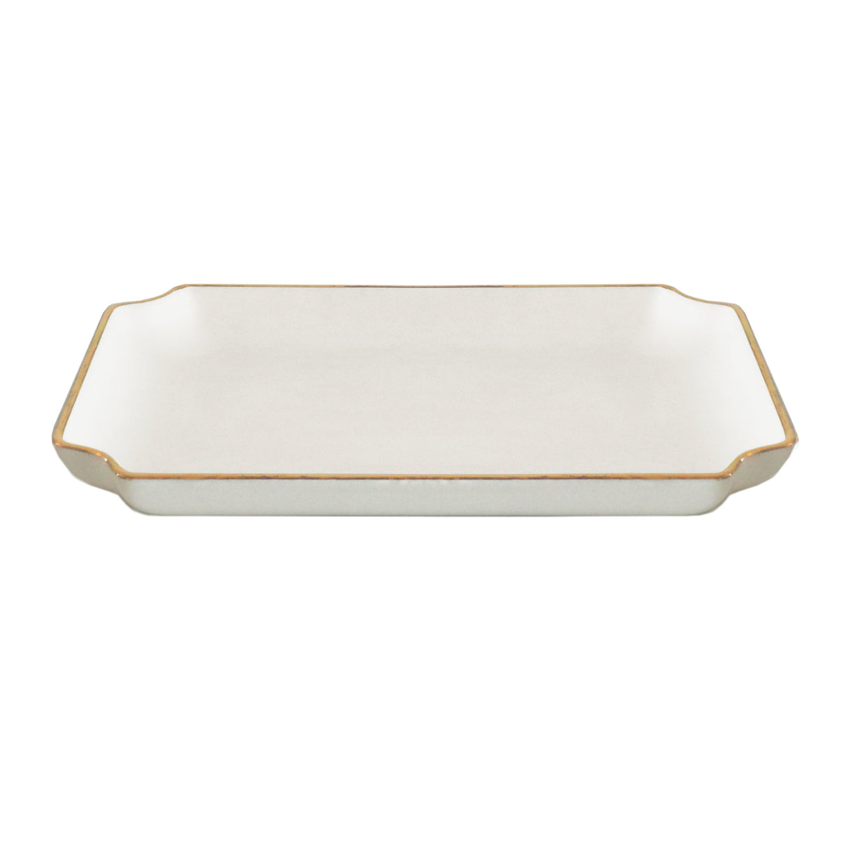 Solid Trays with Gold Accent