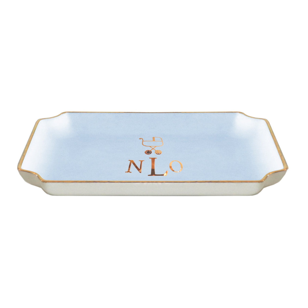 New Baby Keepsake Monogrammed Tray