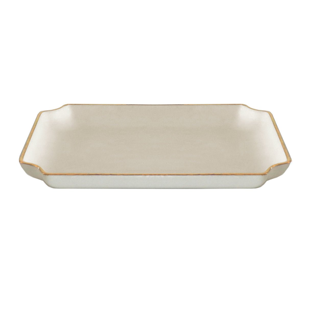 Solid Trays with Gold Accent