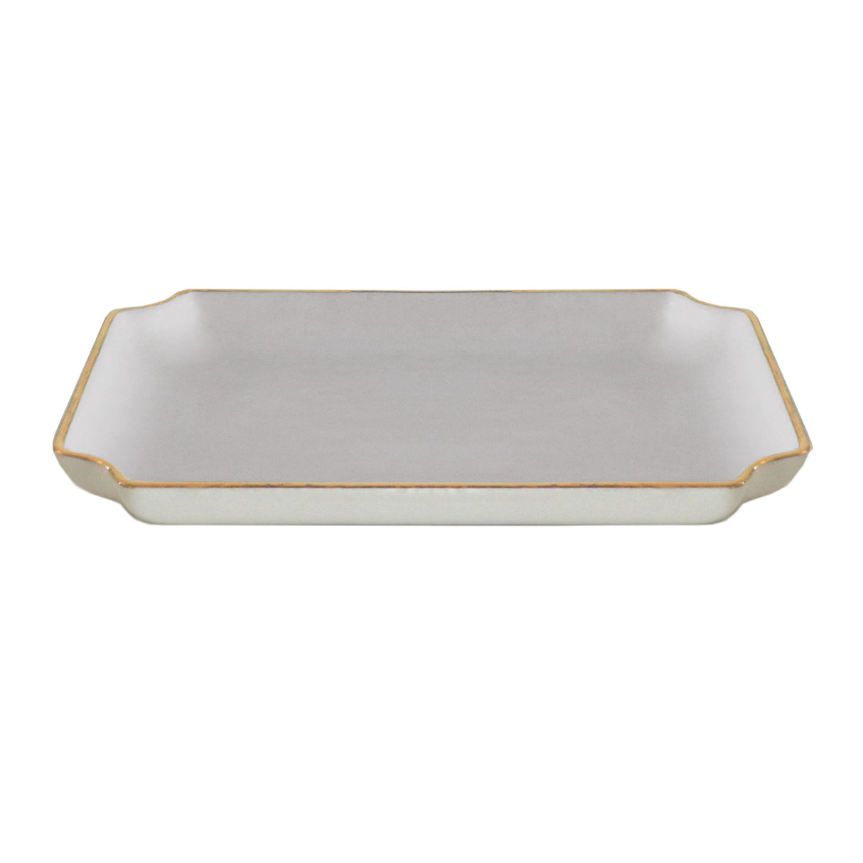 Solid Trays with Gold Accent