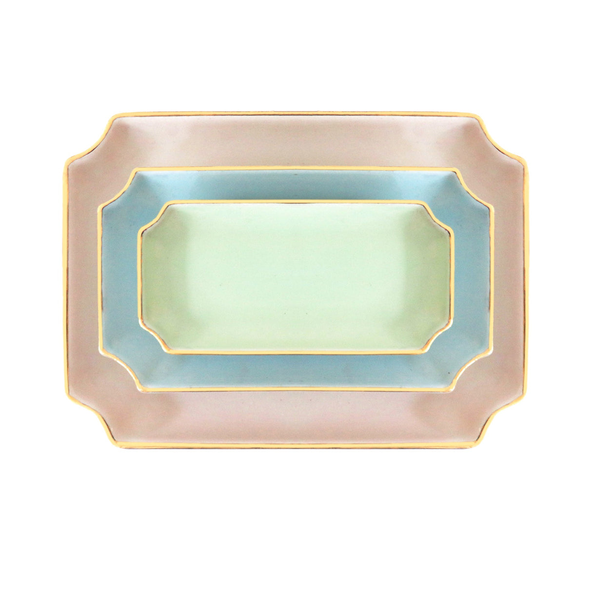 Solid Trays with Gold Accent | Wholesale