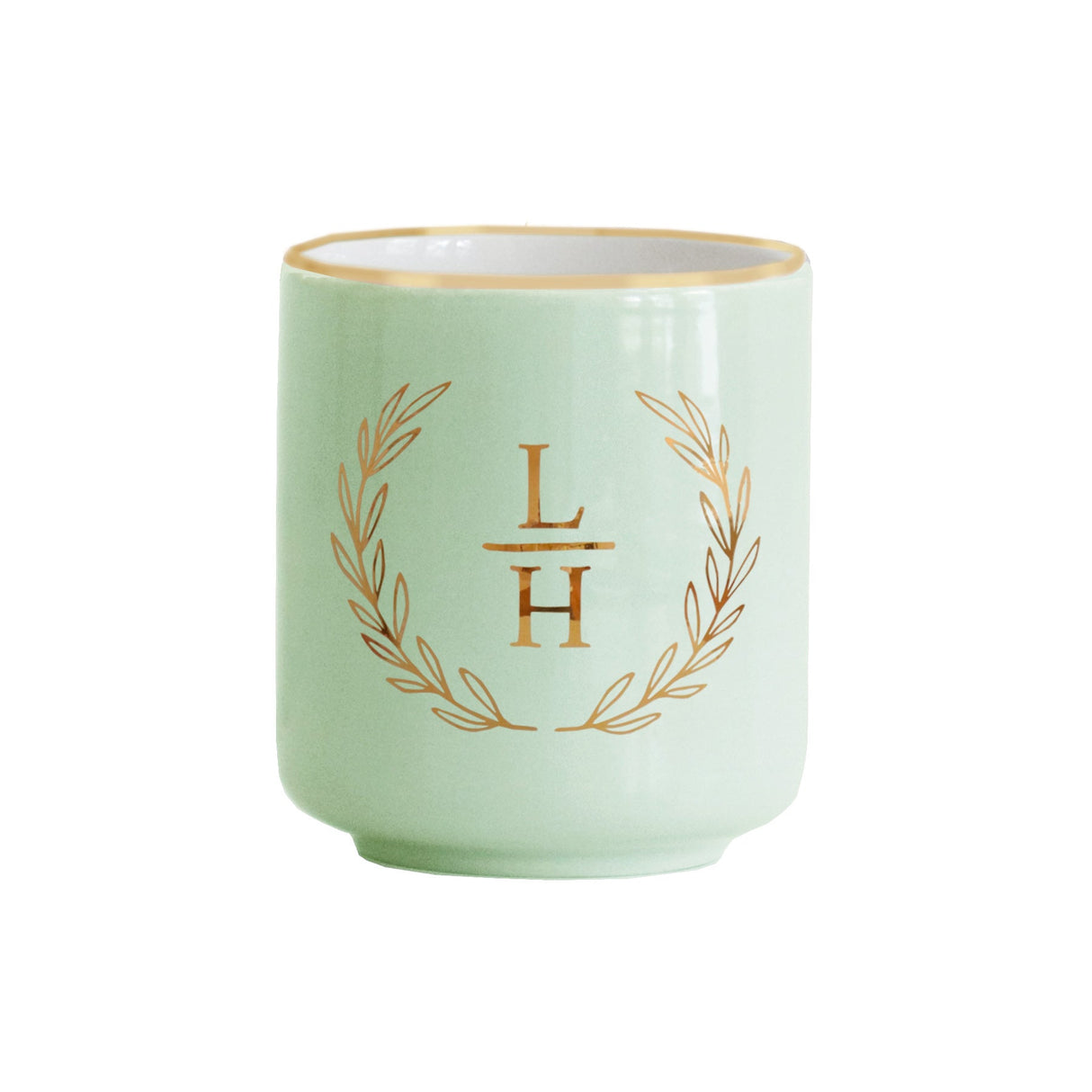 Laurel Monogram Vase
