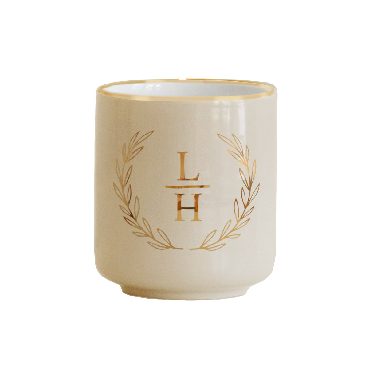Laurel Monogram Vase